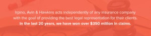 we have won over $350 million in claims
